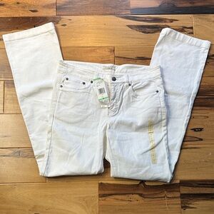 Jones New York Women's White Straight Leg Jeans